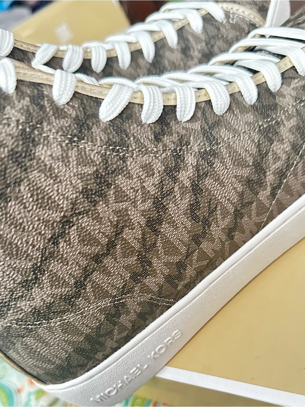 Michael Kors Animal Print High-Top Sneakers